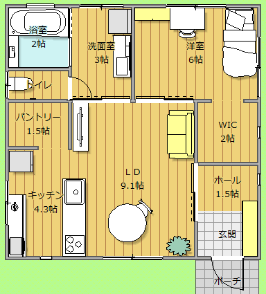 平屋間取り図